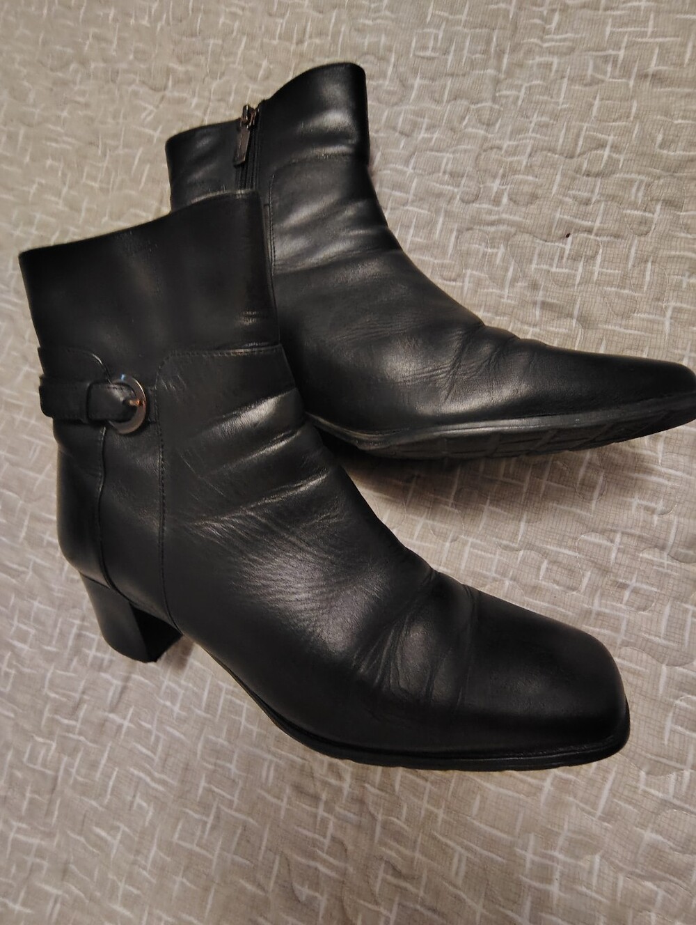 Classic Black Leather Ankle Boots - Women’s Dress Boot